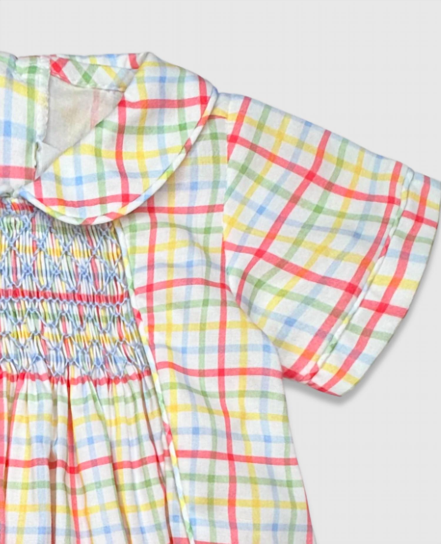 Percy & Tyne - Baby Girl's Smocked Graham Bubble Onesie