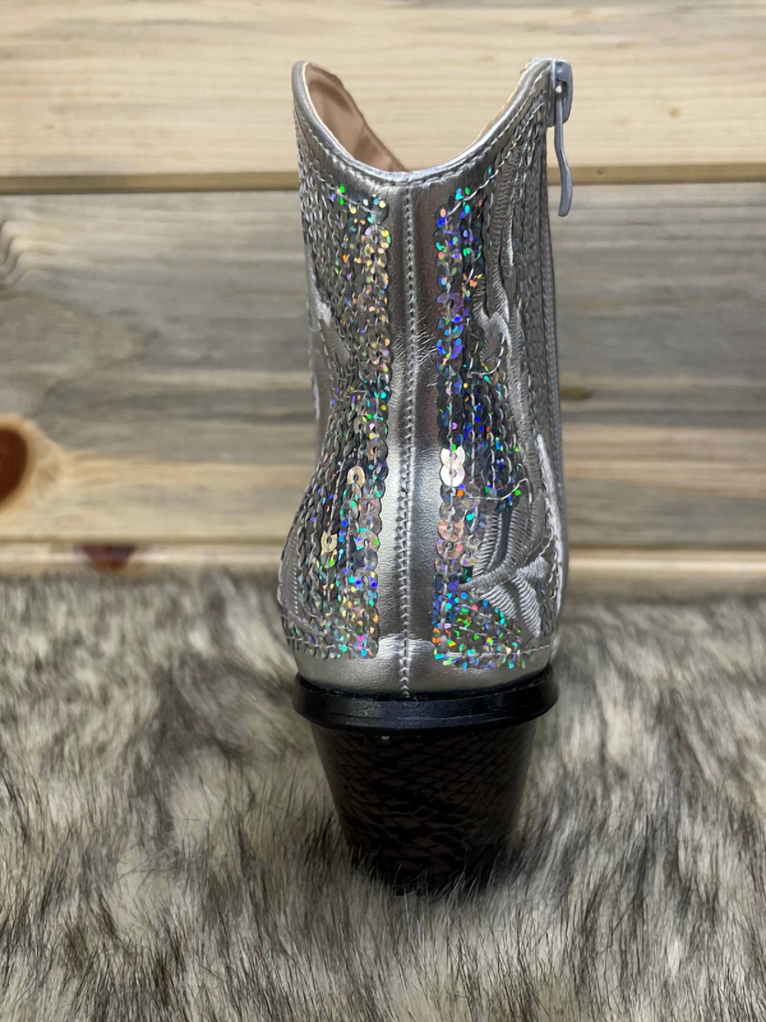 Embroidered Sequins Boots