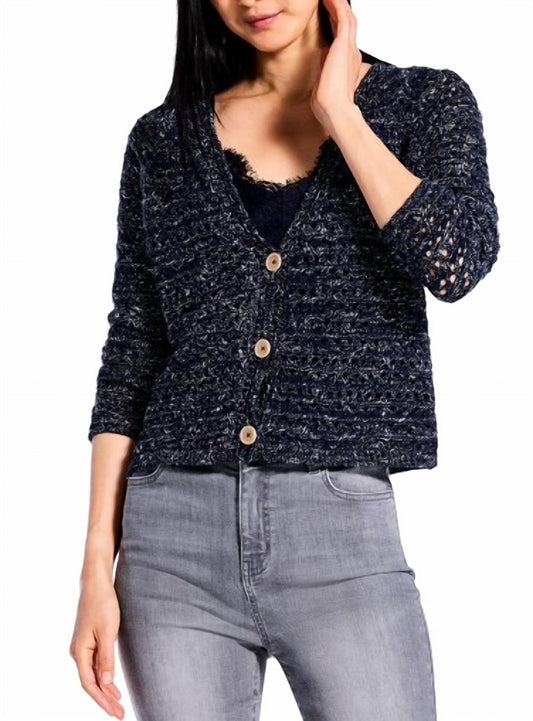 Nic + Zoe - Midnight Sky Crochet Cardigan