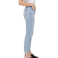 AGOLDE Women's Merrel Mid Rise Straight Jean in astray - women's jeans - detail view