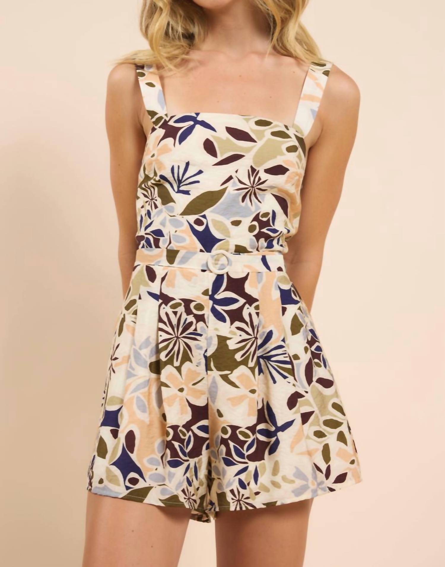 Sadie & Sage - Belted Open Road Romper