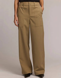 Hinson Wu Kelly Traveler's Twill Pants in khaki - women's pants