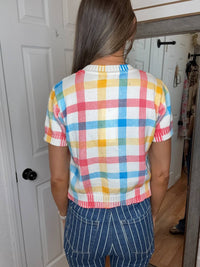 Anniewear - Leona Button Down Plaid Top