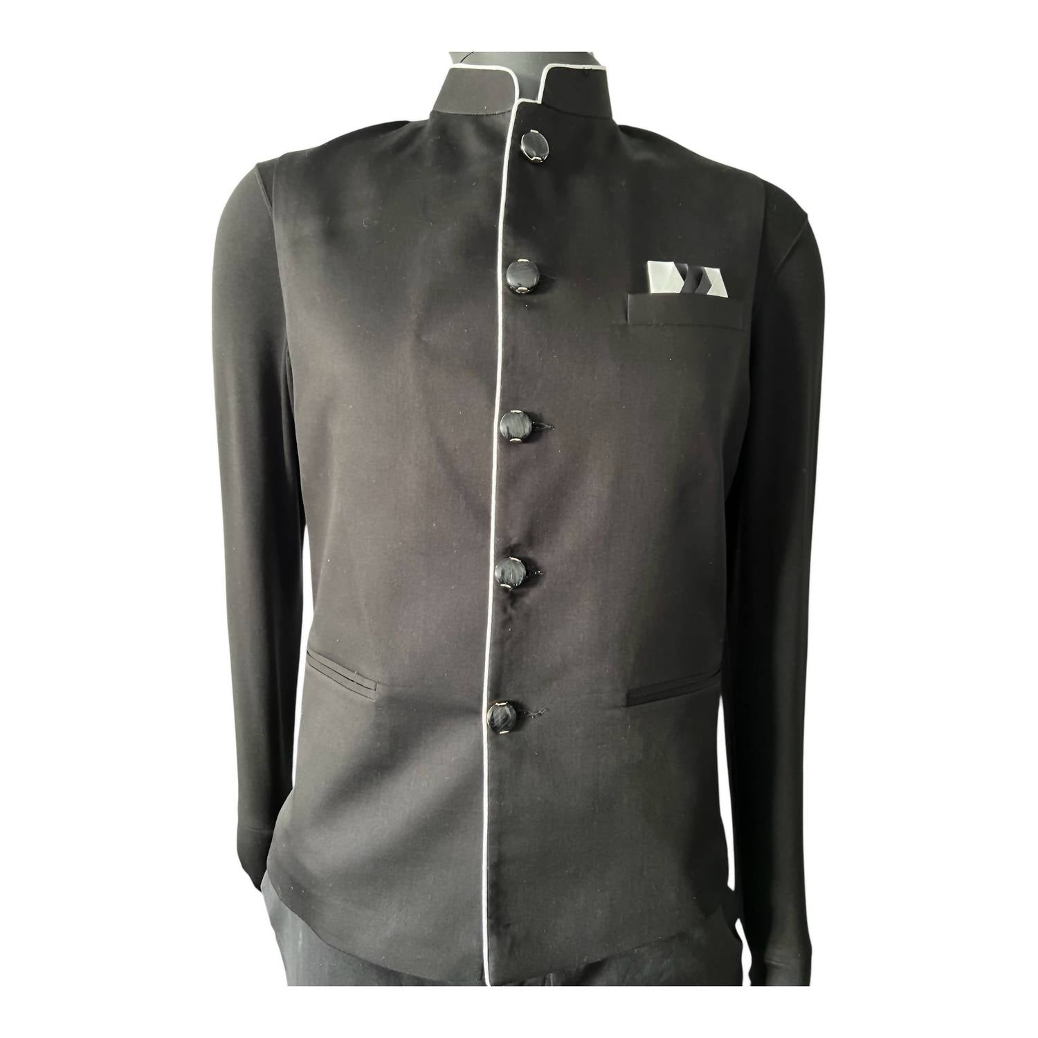 The Gray Crab - Men's Mandarin Collar Silk Vest
