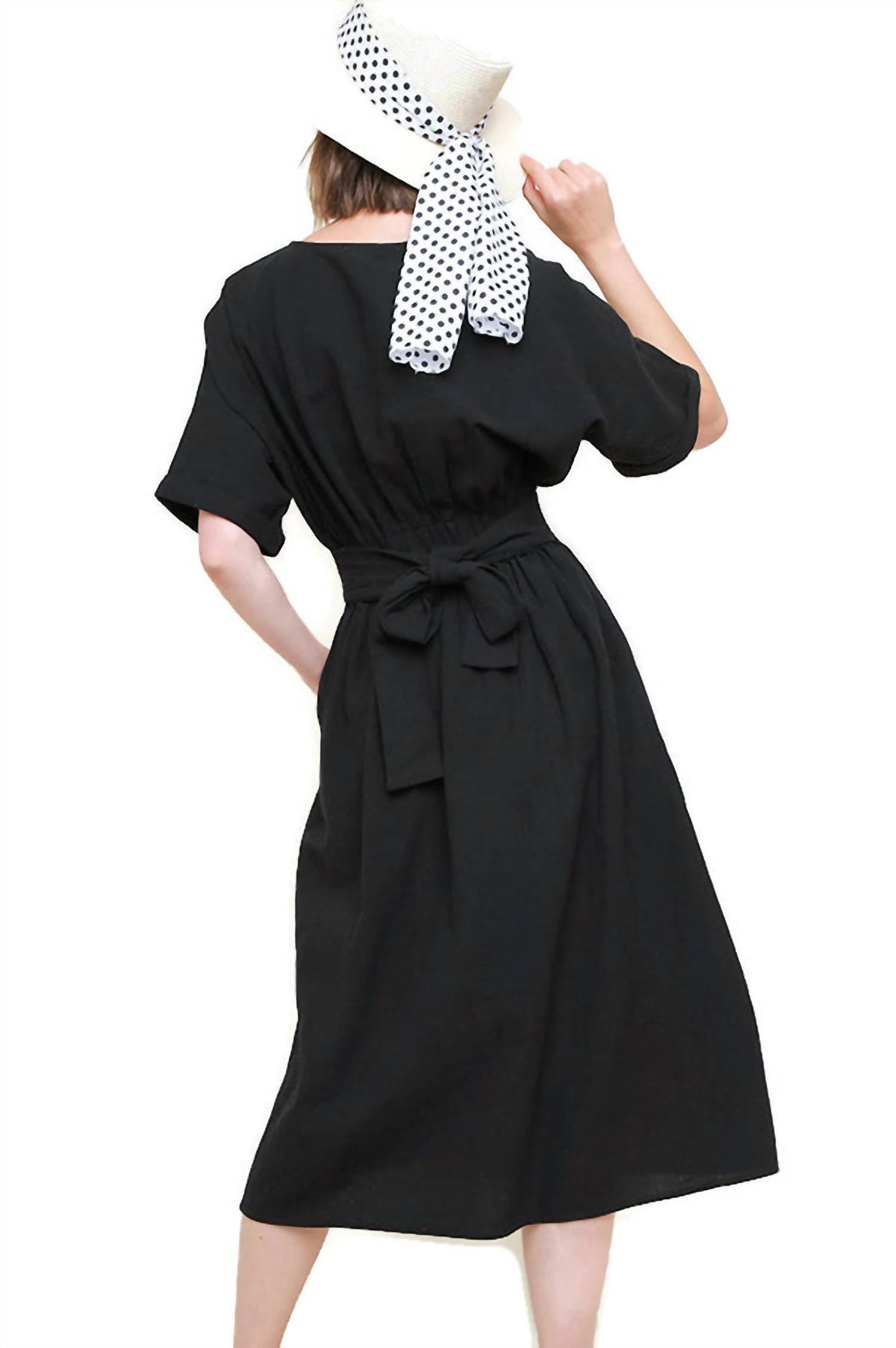 Umgee - Surplice Cotton Midi Dress