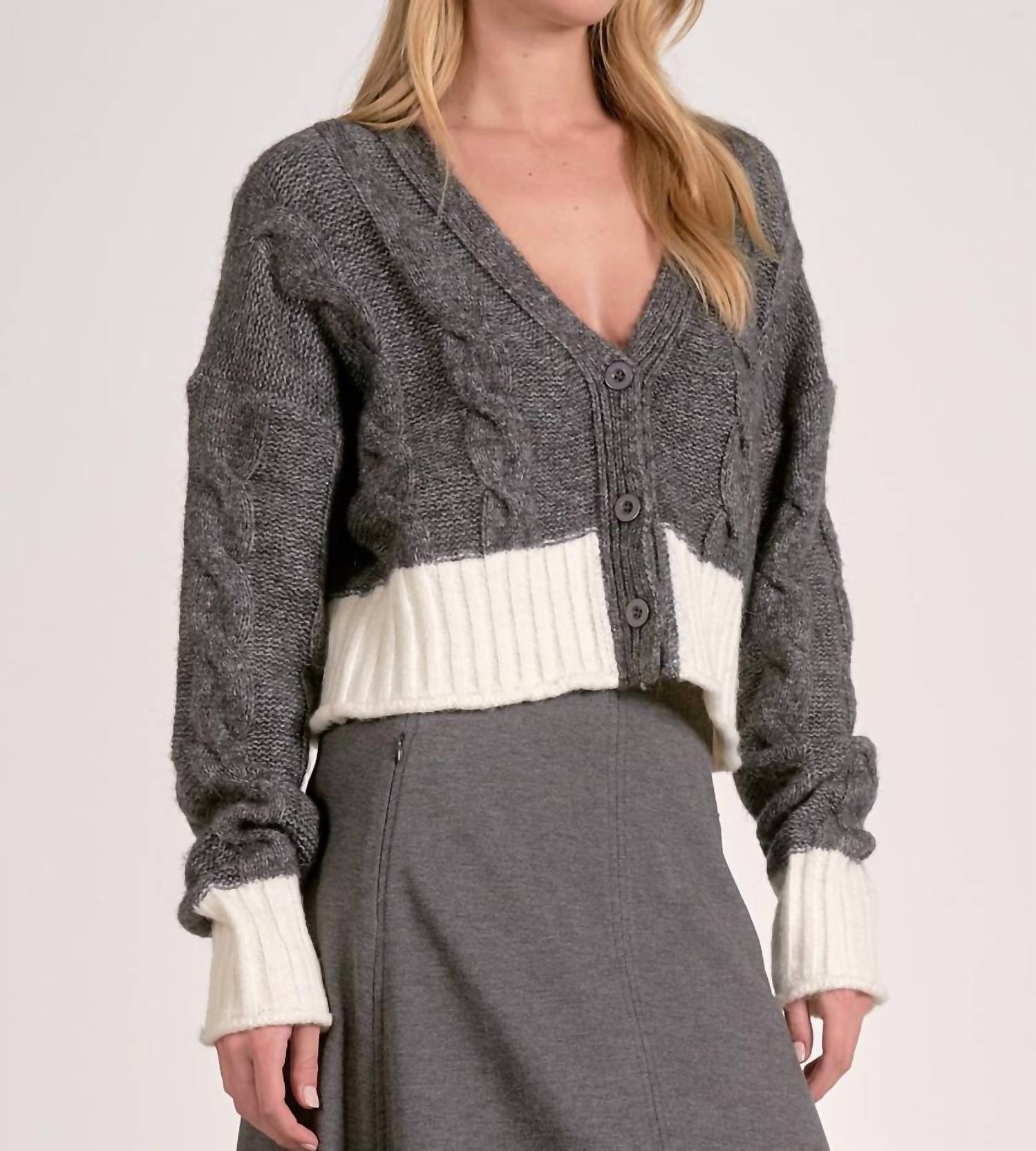 Elan - Button Front Cardigan Sweater