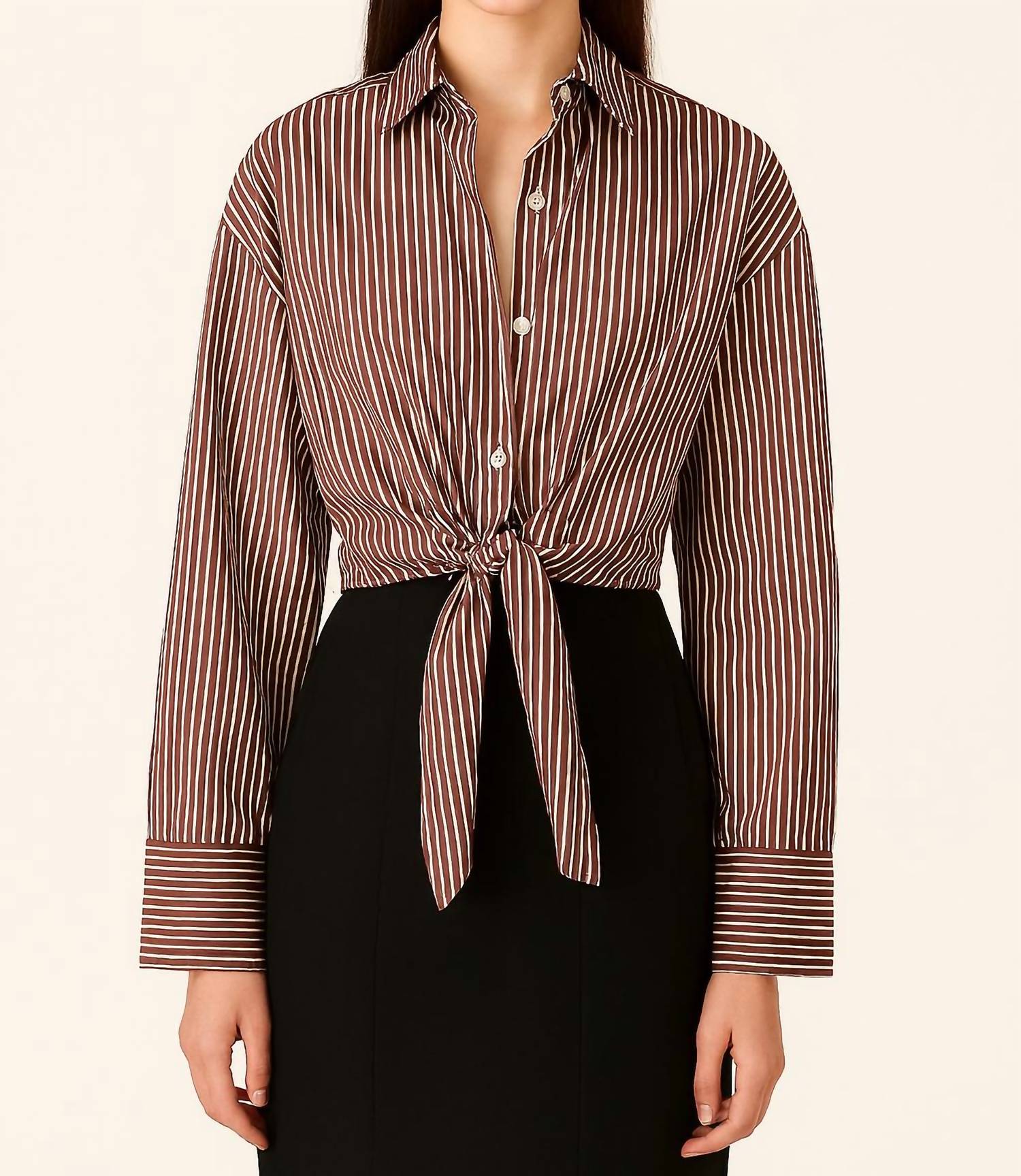 Ivy Coast - Augusta Cropped Button Down Top