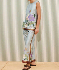 ALEMAIS ALFIE TOP in ice blue - women's blouse - alternate view