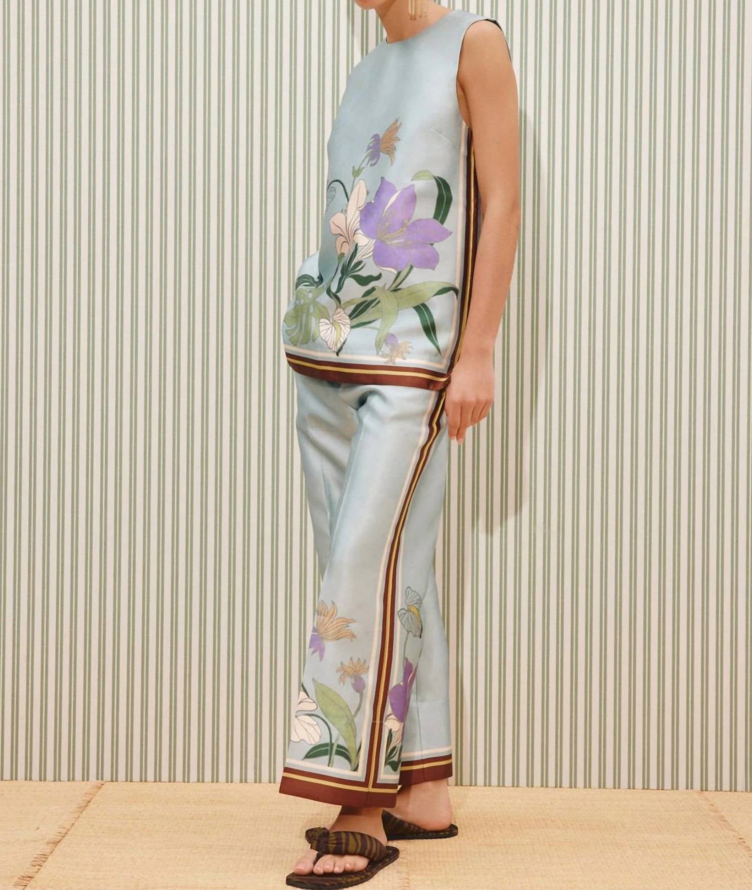 ALEMAIS ALFIE TOP in ice blue - women's blouse - alternate view