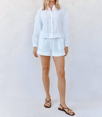 Bella Dahl - Mandarin Collar Trimmed Button Down