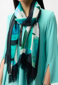 Joseph Ribkoff - Geometric Fringed Edges scarf