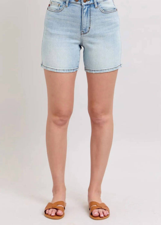Judy Blue - High Waisted Double Button Denim Shorts