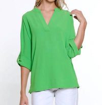 Multiples - Woven Novelty Crinkle Top