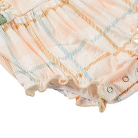 Okie + Lou - Girls Country Plaid Infant Romper