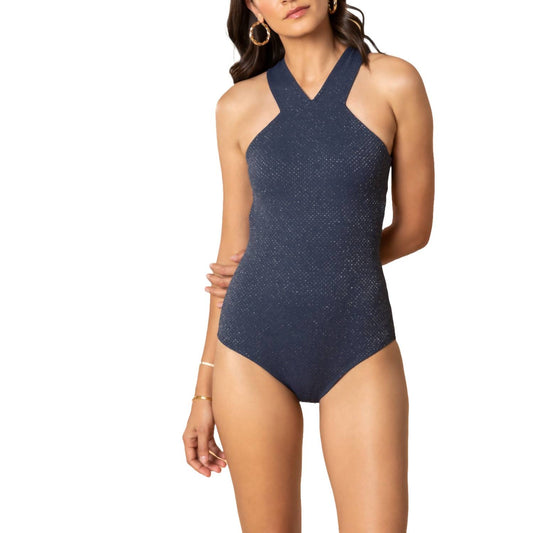 Shoshanna - Shine Texture High Neck One Piece