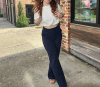 SKIES ARE BLUE Maritime Trouser in navy - women's pants