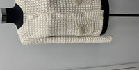 Anneclaire - TAN/WHITE TWEED COTTON CARDIGAN