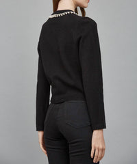 Fate By Lfd - Pearl & Rhinestone Embellished Knit Cardigan