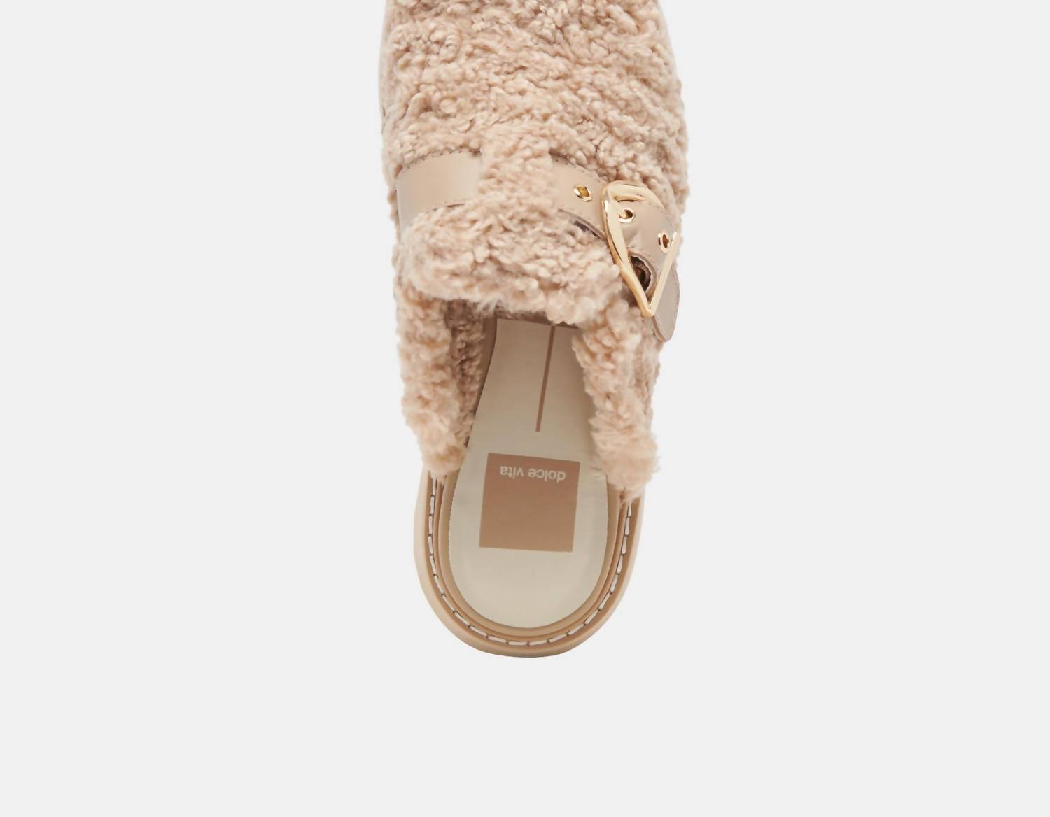 Dolce Vita Women's Lelani Plush Flats Platform Clogs in natural plush - women's shoe - view 4