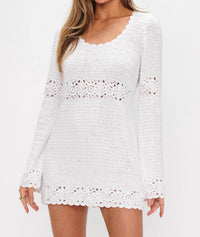 Show Me Your Mumu Jet Lag Salty Crochet Dress in white - women's dress