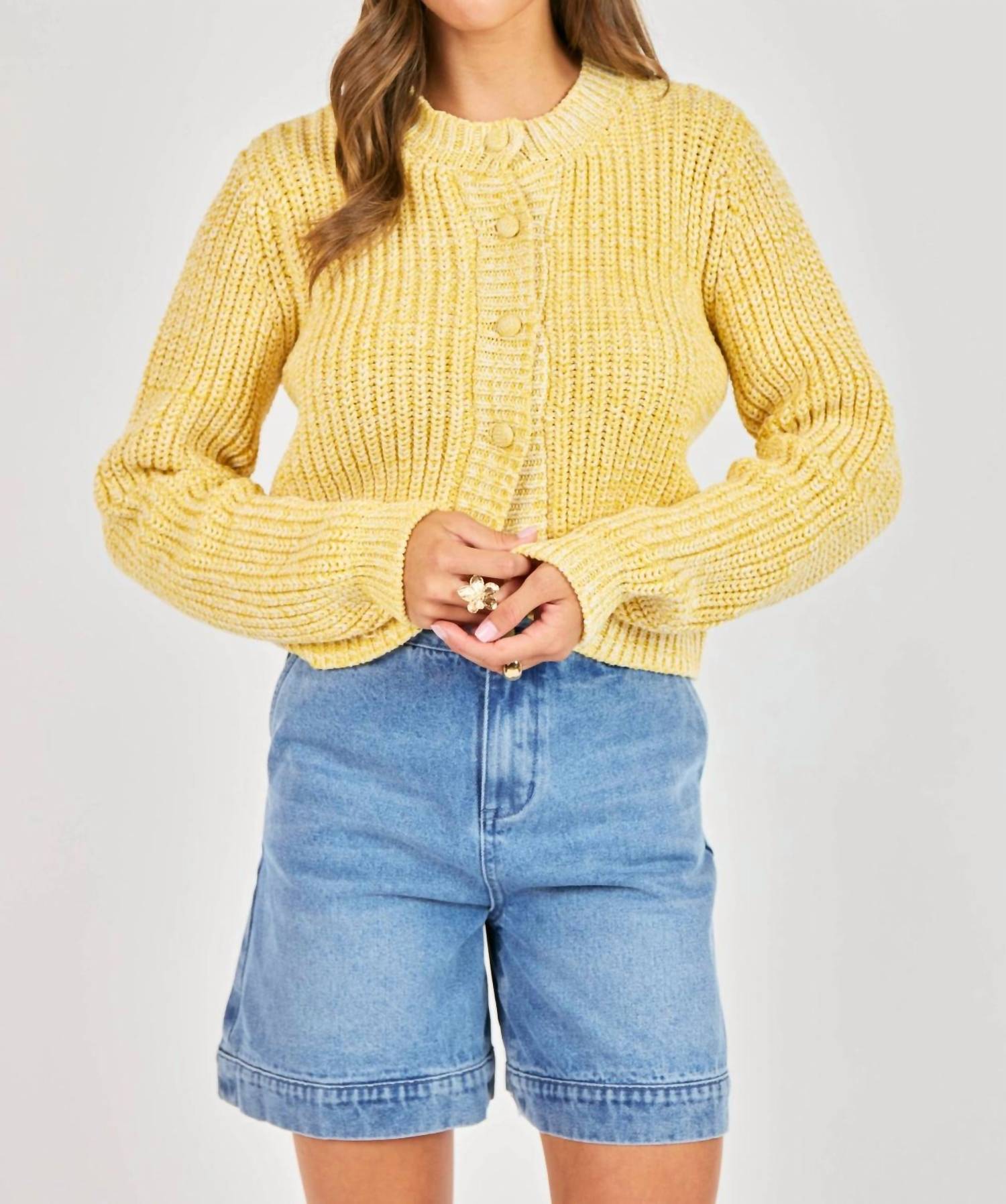 Sadie & Sage - Sunroof Tulip Hem Cardigan