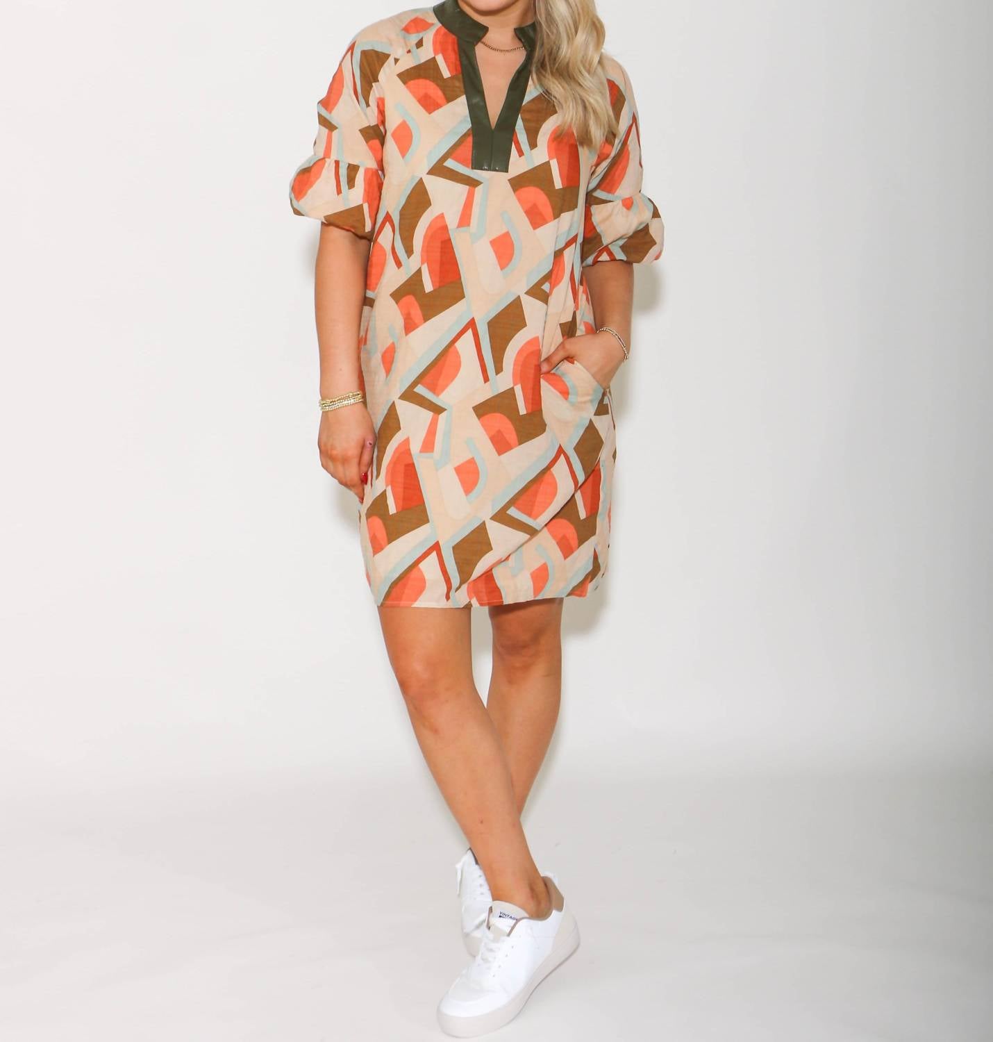 Thml - Print Short Sleeve Mini Dress