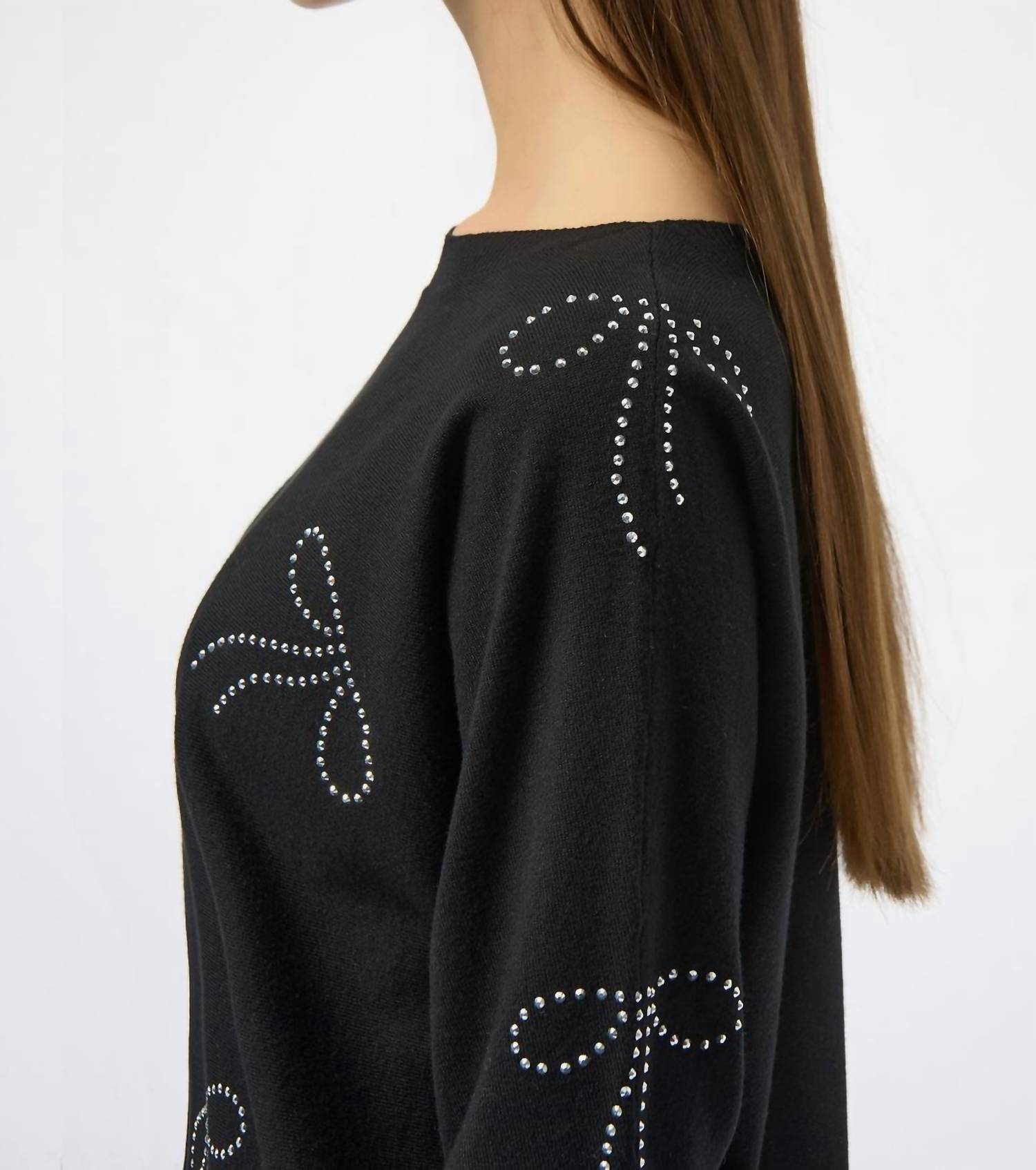 Joseph Ribkoff - Pullover With Iron-on Bow Detail Top