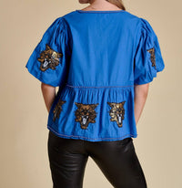 Stewart Simmons - The Puff Sleeve Peplum Top Kentucky