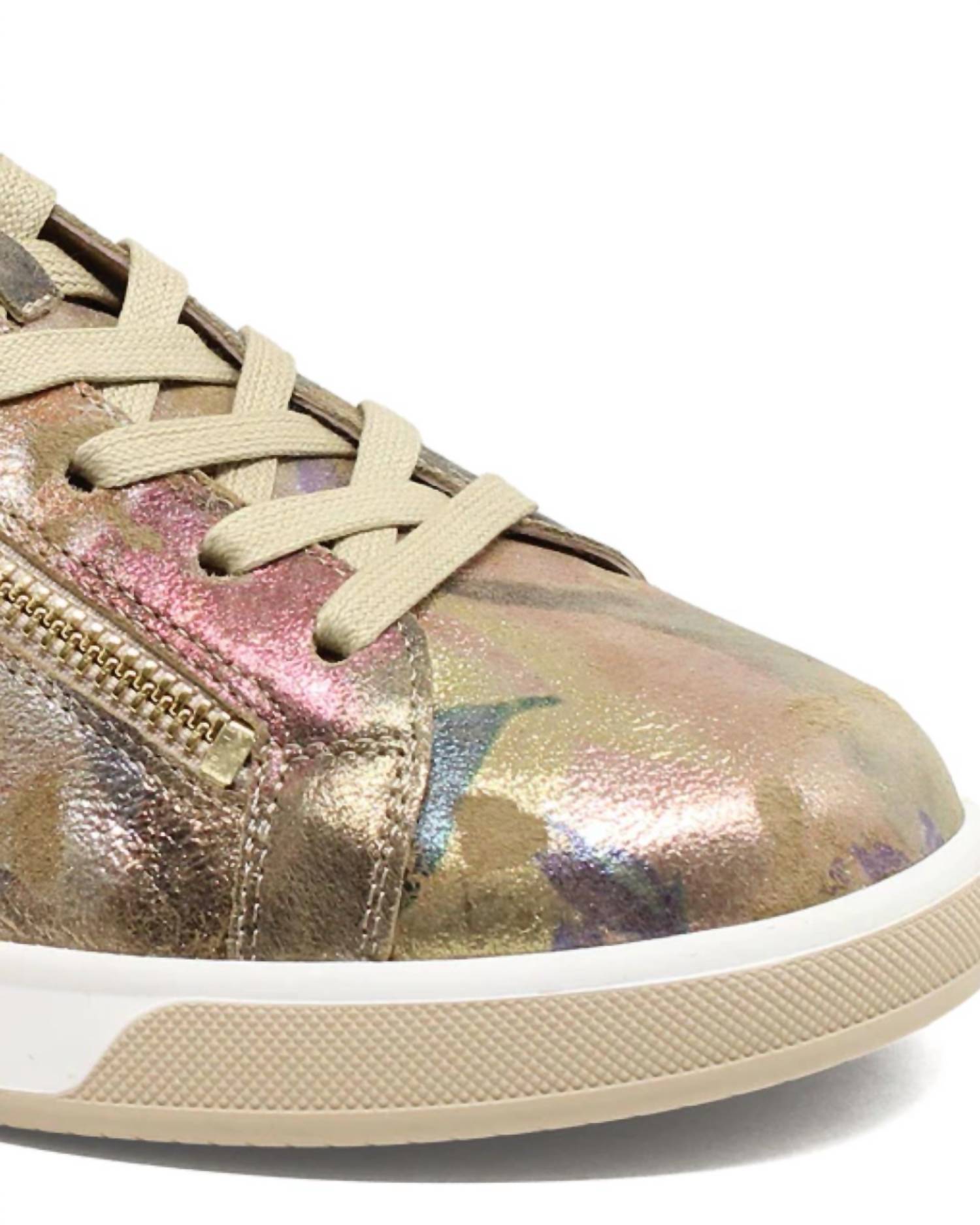 Ziera Women's Aitor-xf Sneaker in vanilla bloom leather - women's sneaker - alternate view