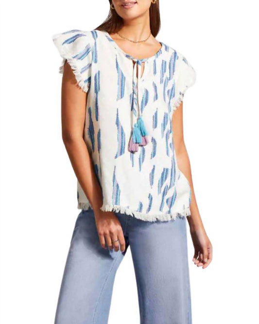 Tribal - Fringed Tassel Tie Cotton Top