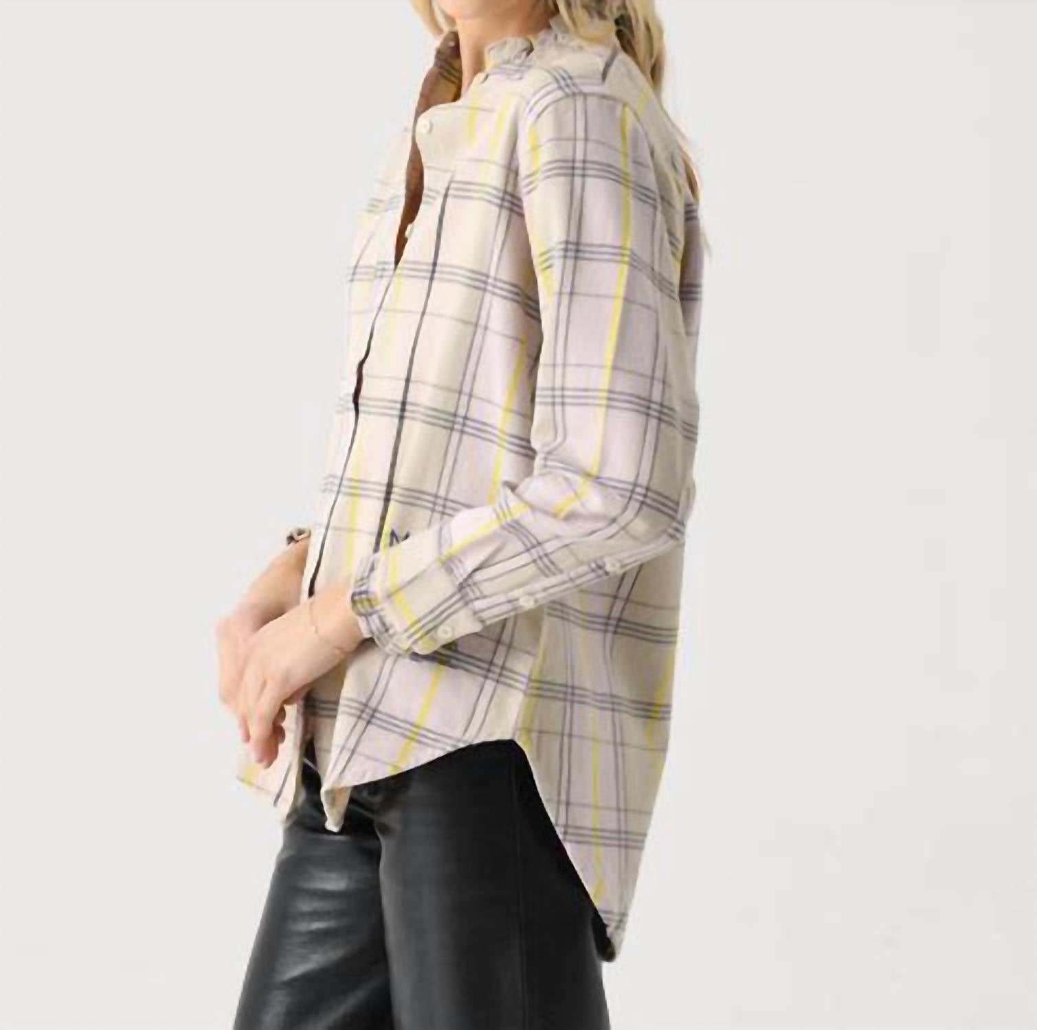 Kerri Rosenthal - Mia Cabin Plaid Ruffle Shirt