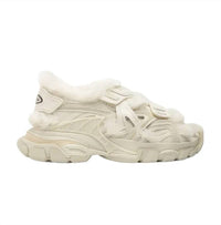 Balenciaga - Women's Faux Fur Rubber Mesh Track Sandals