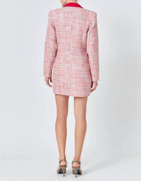 2.7 August Apparel - Premium Tweed Blazer Mini Dress