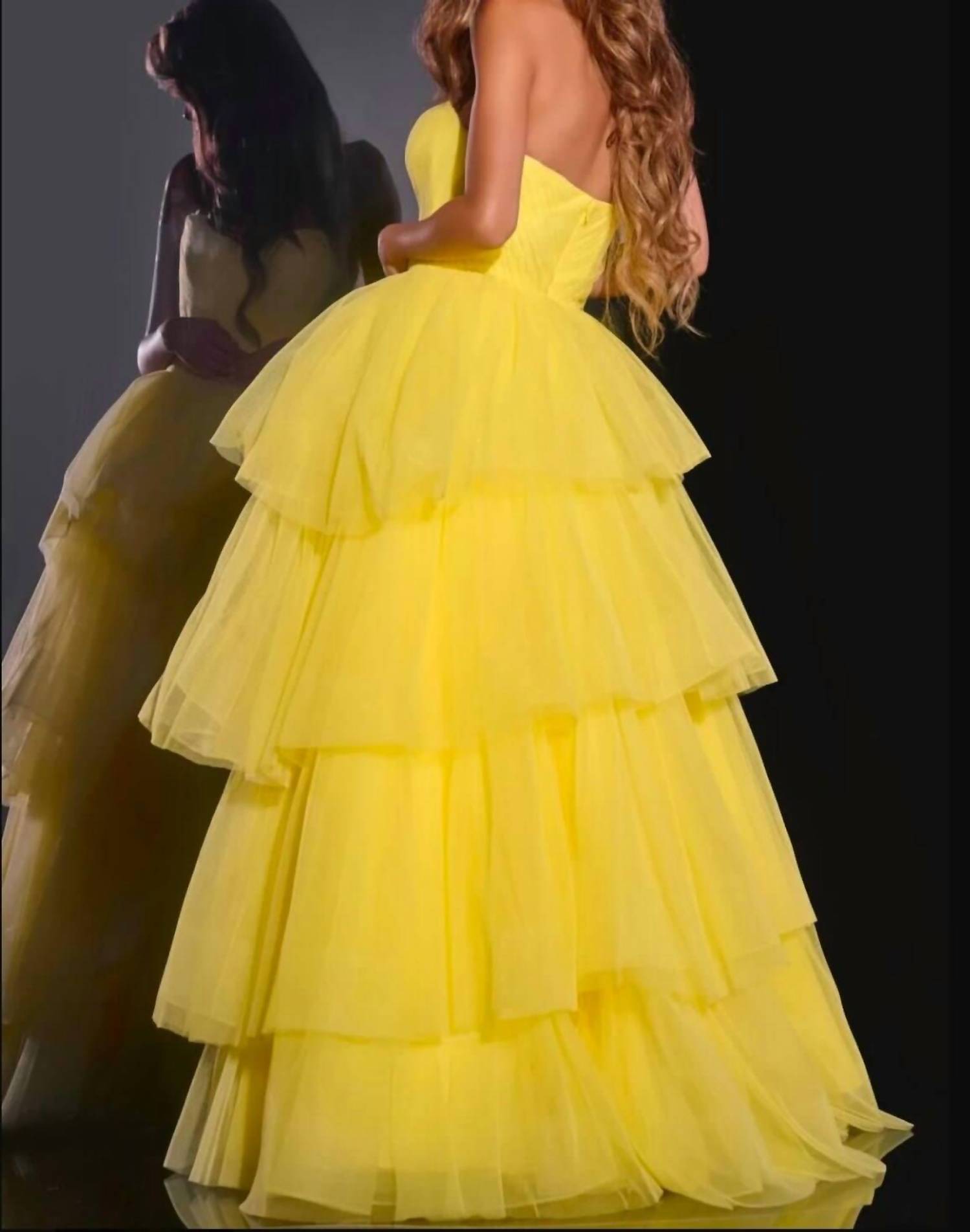 Jovani - Sweetheart Tiered Ballgown