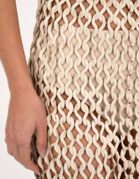 Nonchalant Label Harley Crocheted Midi Dress in crema - women's dress - view 5
