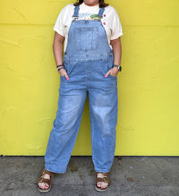 la society Easy Street Denim Overalls in blue - women's jeans - detail view