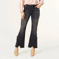 Coco + Carmen - OMG Zoey Zip Flare Leg Crossover Fringe Bottom