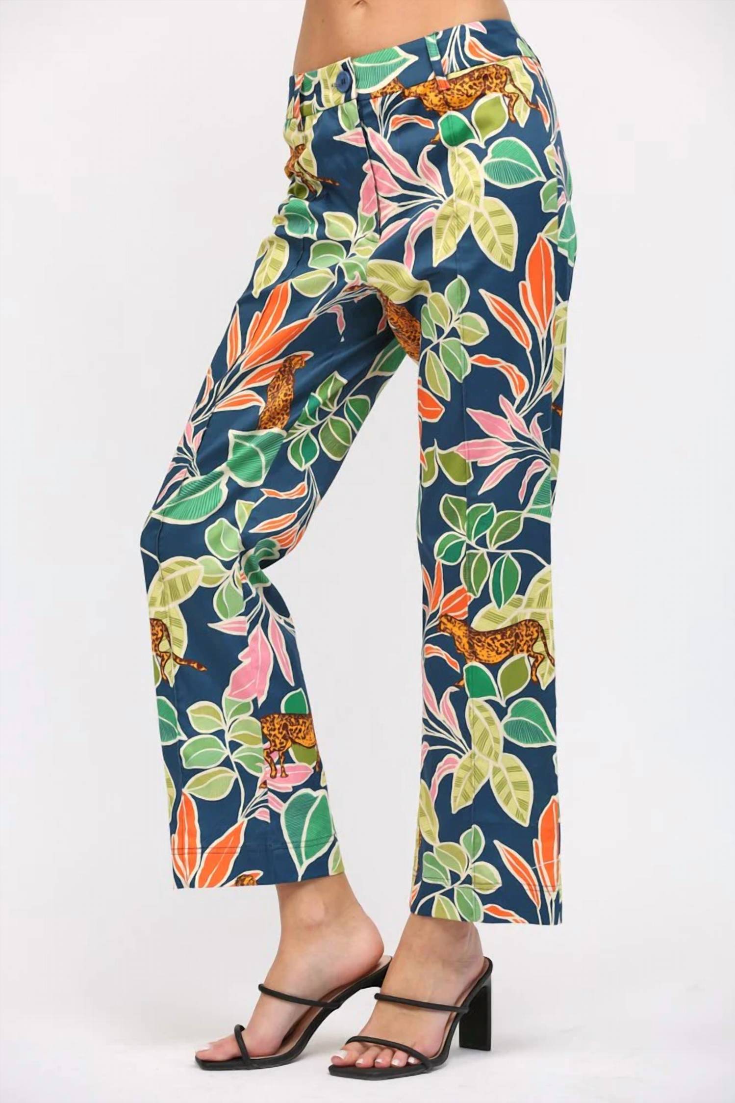 Fate By Lfd - Tropical Print Flare Pants