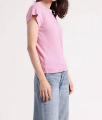 Minnie Rose - Supima Cotton Cap Sleeve Crew Neck Tee