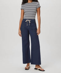 Paige Ari Wide Leg Pants in vintage navy seascape - women's pants