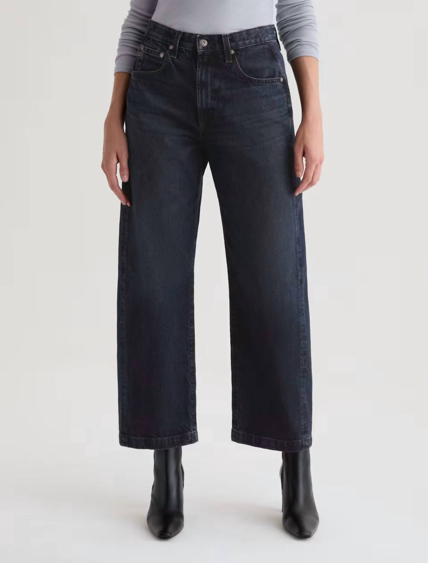 Ag Jeans - Hattie High Waist Ankle Wide Barrel Leg Jeans