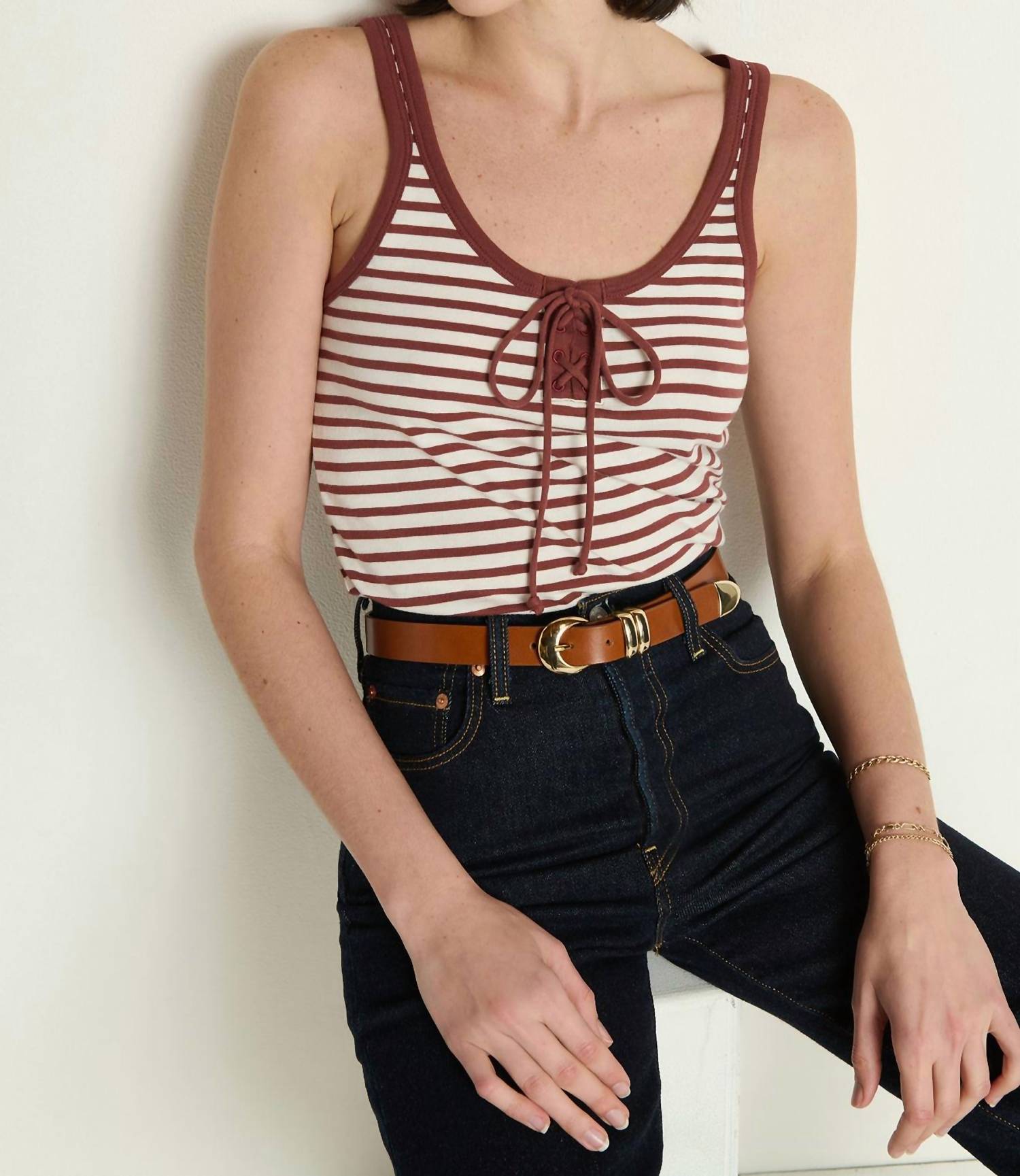 Nation Ltd - Jil Lace Up Tank Top