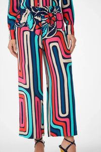 Trina Turk cubism pant in mutli pattern - women's pants - detail view