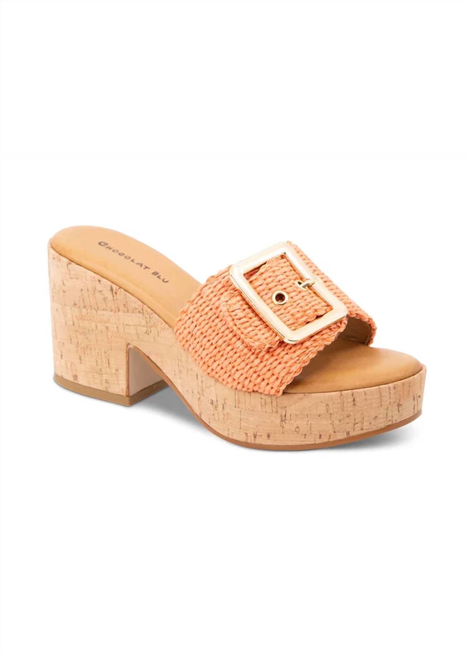 Chocolat Blu - Women's Gani Raffia Sandals