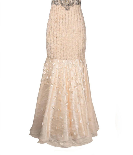 Sue Wong - Bejeweled Floral Mermaid Dress