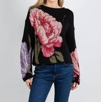 Oui - Rose Distressed Sweater