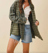 Aemi + Co - Mixed Plaid Flannel Shirt