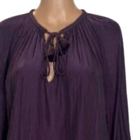 Ramy Brook Women's Clarinda Smocked Mini Dress in purple - women's dress - detail view