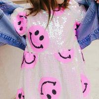Lola + The Boys - Kid's Pinkie Happy Emoji Dress