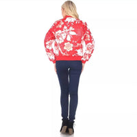 White Mark - Floral Bomber Jacket